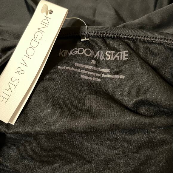 Ruffle Bandeau Bikini Swimsuit Top in Black Size XS - Picture 5 of 5